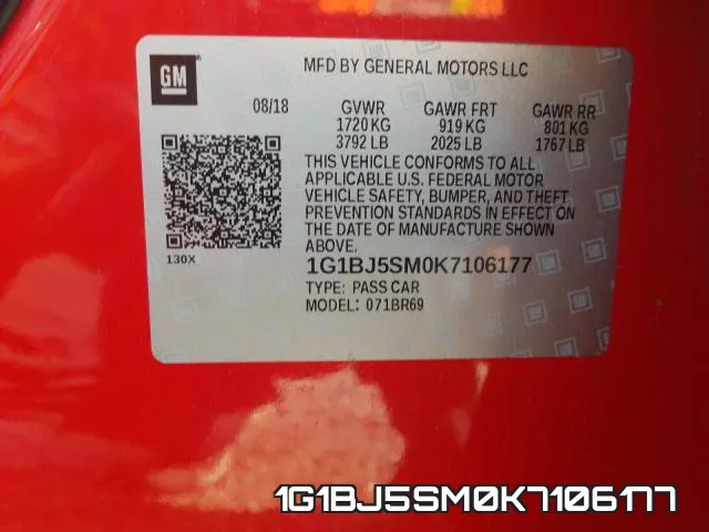 1G1BJ5SM0K7106177 фото 2