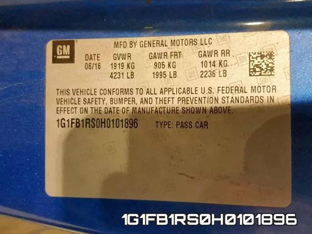 1G1FB1RS0H0101896 фото 2