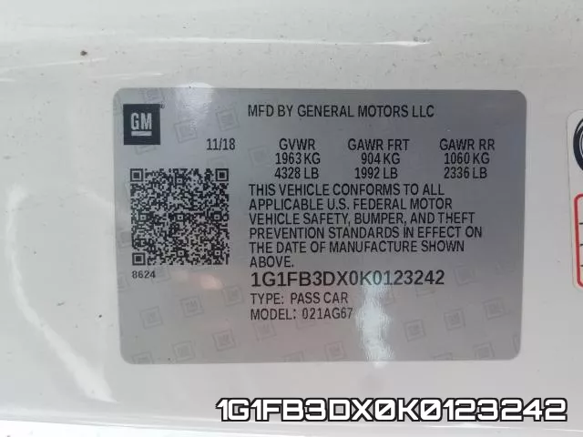 1G1FB3DX0K0123242 фото 2