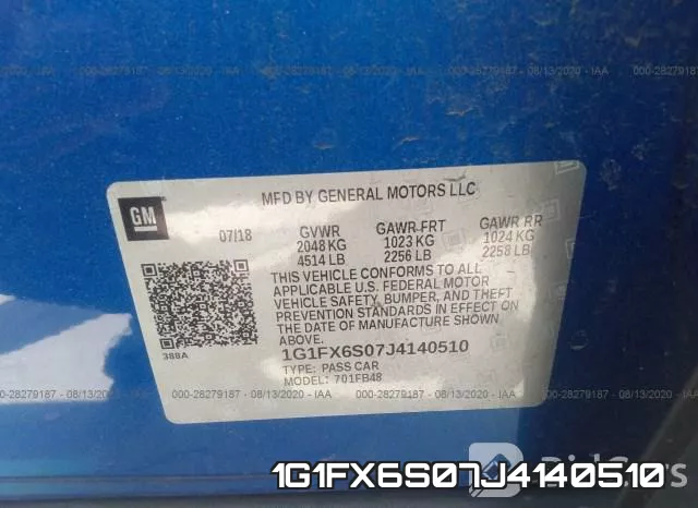 1G1FX6S07J4140510 фото 10