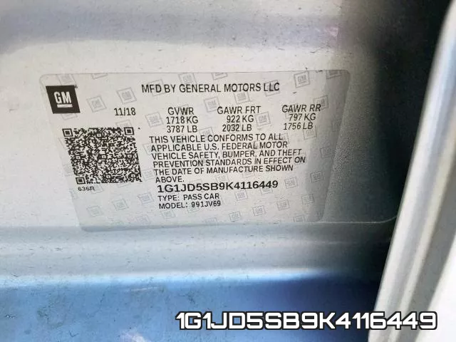 1G1JD5SB9K4116449 фото 2