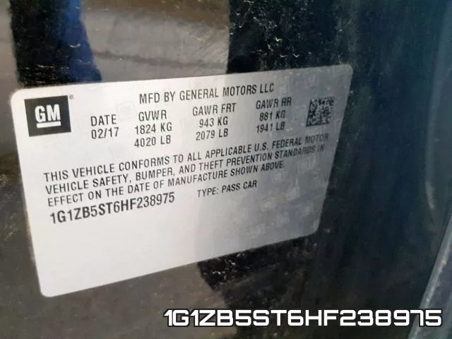 1G1ZB5ST6HF238975 фото 2