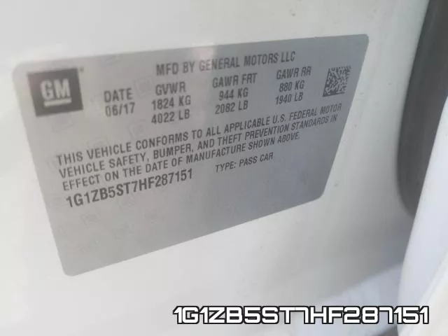 1G1ZB5ST7HF287151 фото 2