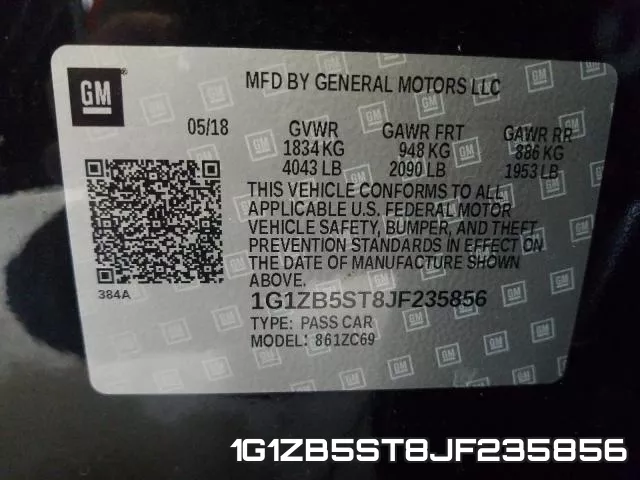 1G1ZB5ST8JF235856 фото 2