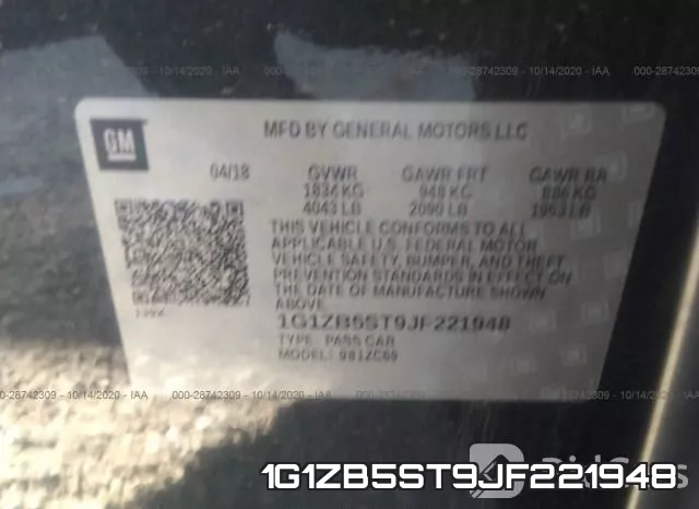 1G1ZB5ST9JF221948 фото 10