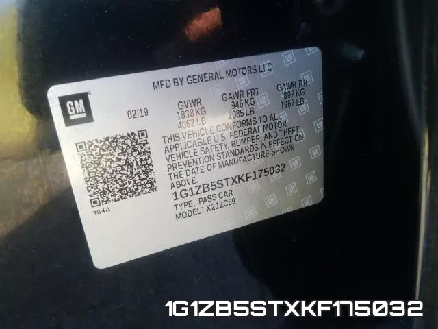 1G1ZB5STXKF175032 фото 2