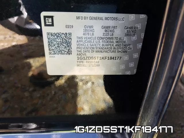 1G1ZD5ST1KF184177 фото 2