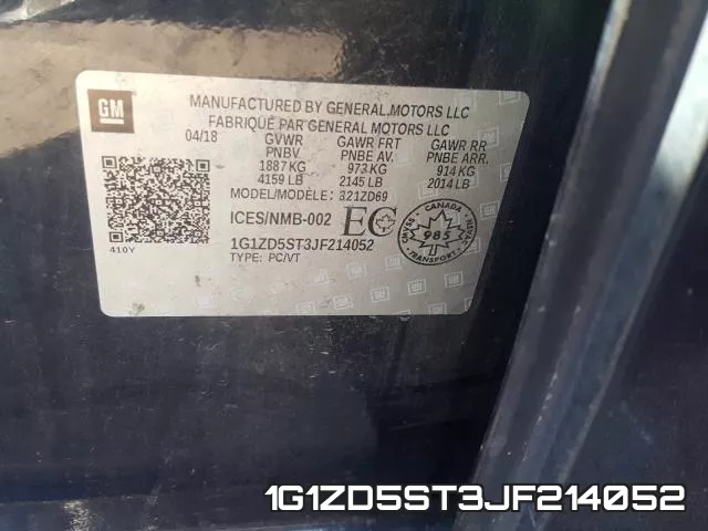 1G1ZD5ST3JF214052 фото 2