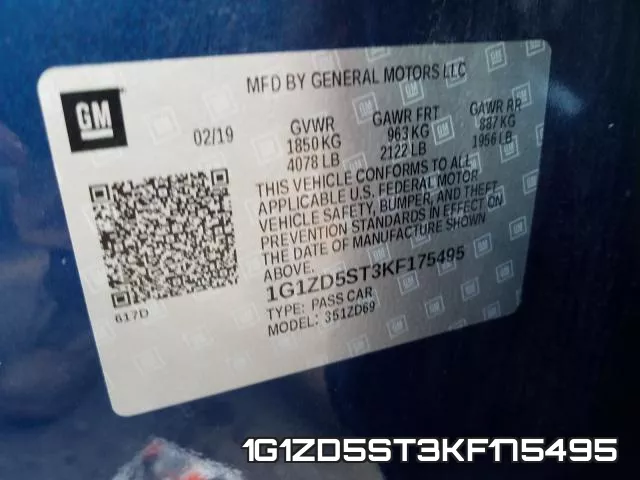 1G1ZD5ST3KF175495 фото 2