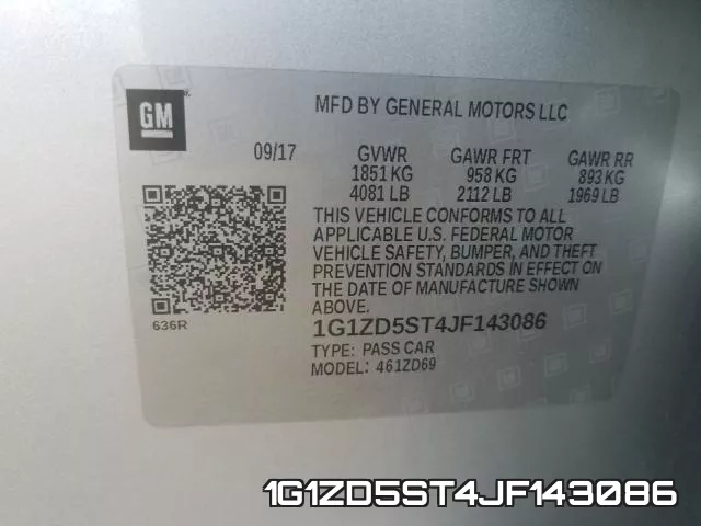 1G1ZD5ST4JF143086 фото 2