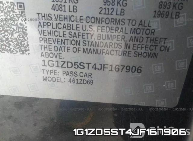 1G1ZD5ST4JF167906 фото 10