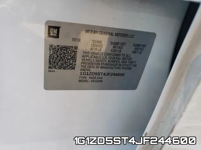 1G1ZD5ST4JF244600 фото 2