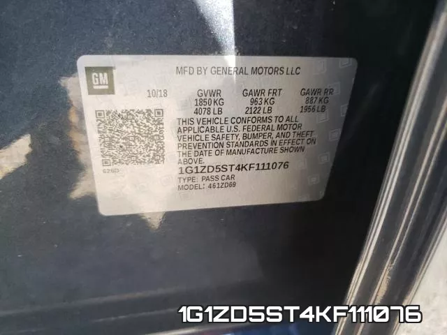 1G1ZD5ST4KF111076 фото 2