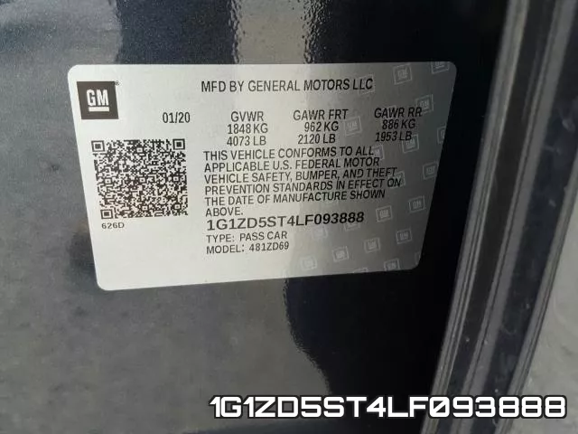 1G1ZD5ST4LF093888 фото 2