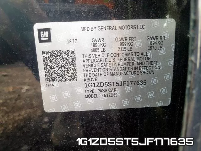 1G1ZD5ST5JF177635 фото 2