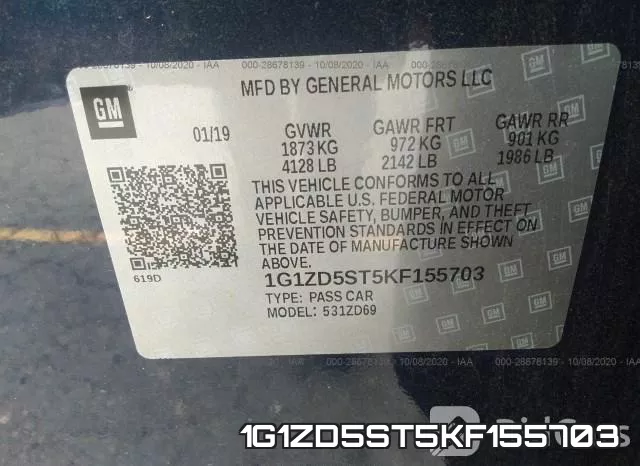 1G1ZD5ST5KF155703 фото 10