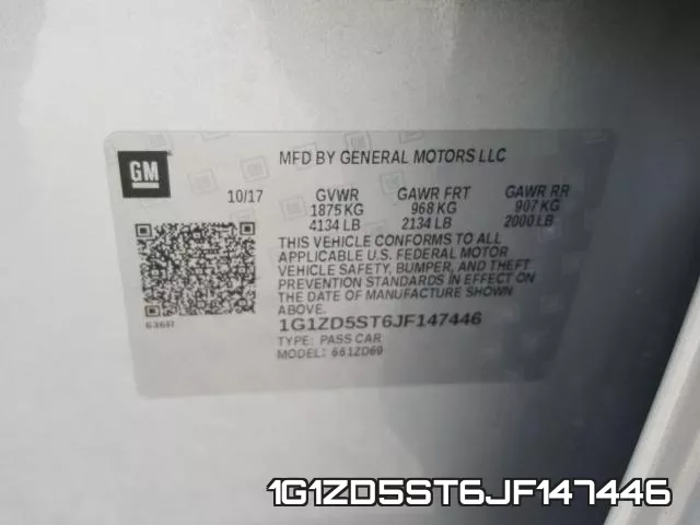 1G1ZD5ST6JF147446 фото 2