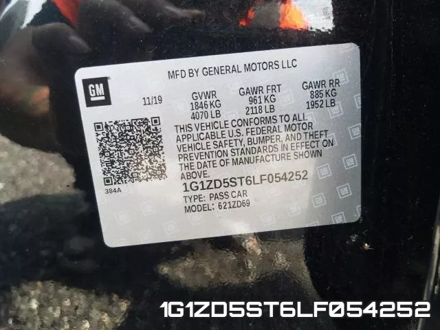 1G1ZD5ST6LF054252 фото 2