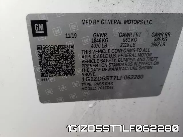 1G1ZD5ST7LF062280 фото 2
