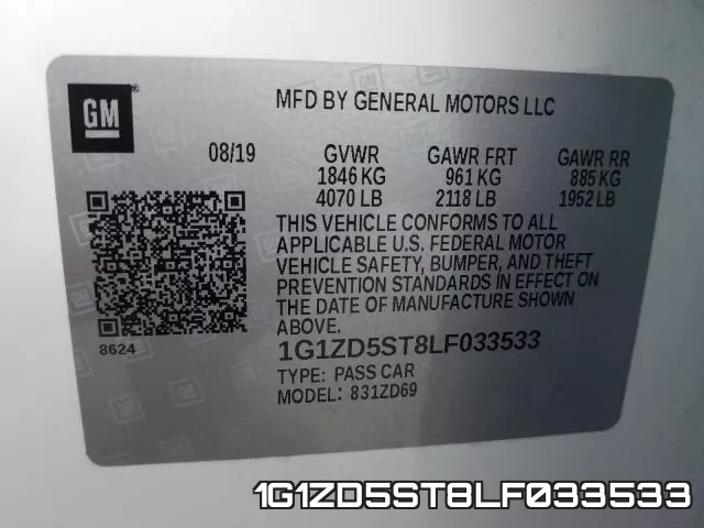 1G1ZD5ST8LF033533 фото 2