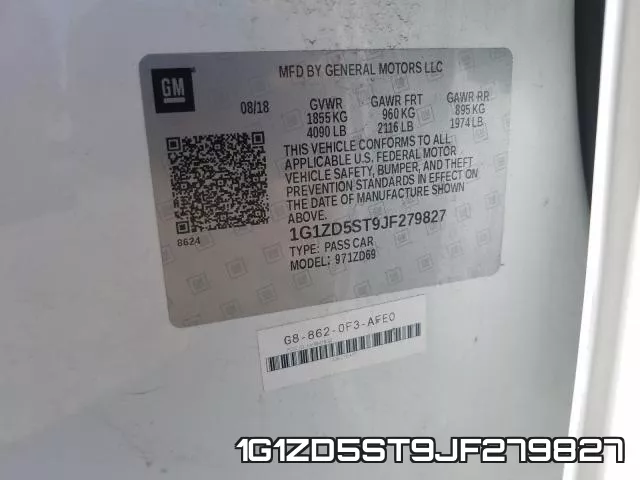 1G1ZD5ST9JF279827 фото 2
