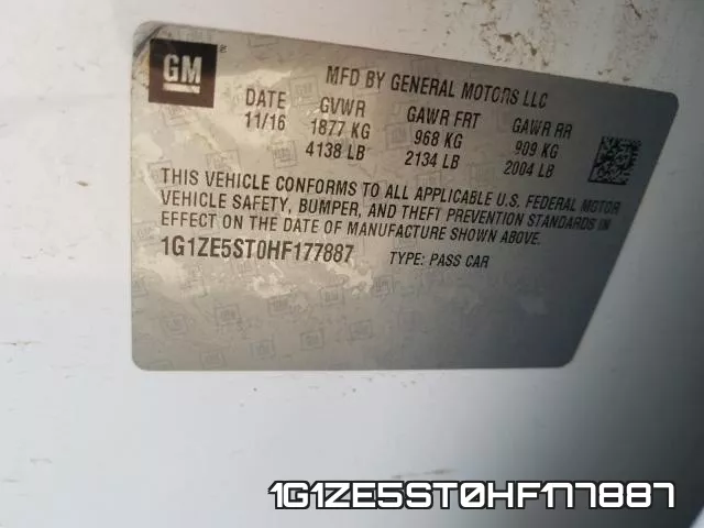 1G1ZE5ST0HF177887 фото 2