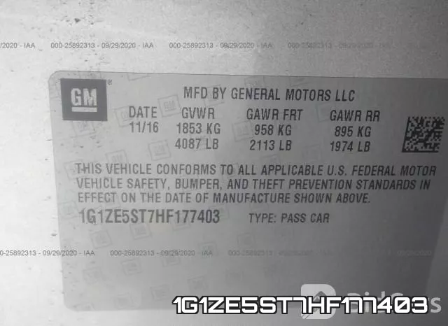 1G1ZE5ST7HF177403 фото 10