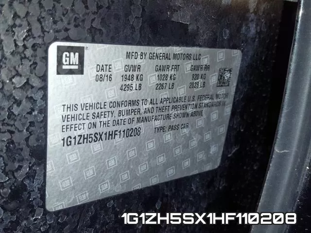 1G1ZH5SX1HF110208 фото 2