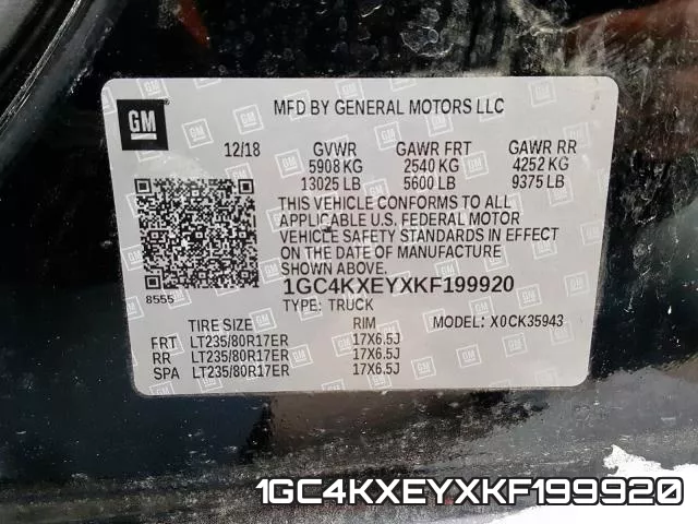 1GC4KXEYXKF199920 фото 2