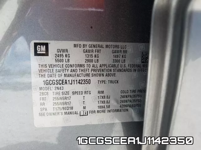 1GCGSCEA1J1142350 фото 2