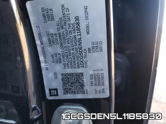 1GCGSDEN5L1185830 фото 2