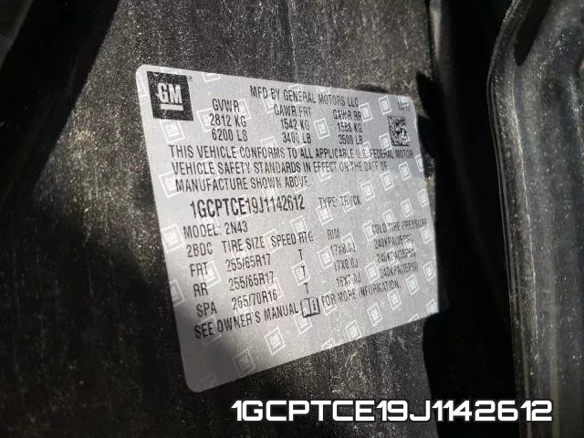 1GCPTCE19J1142612 фото 2
