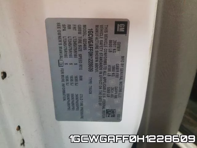 1GCWGAFF0H1228609 фото 2