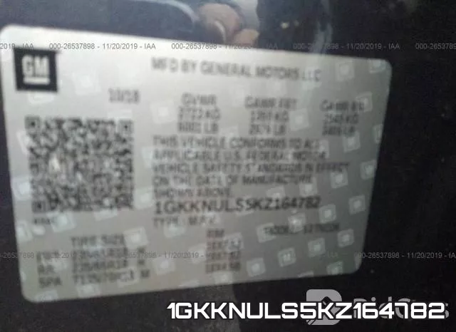 1GKKNULS5KZ164782 фото 10