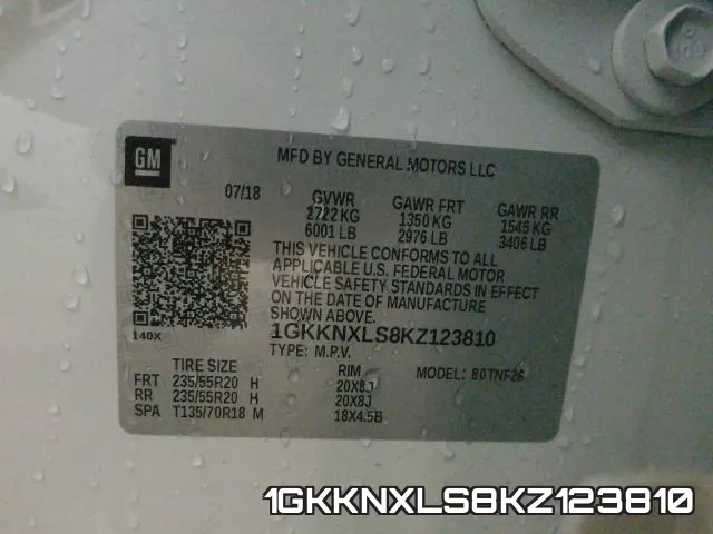 1GKKNXLS8KZ123810 фото 2