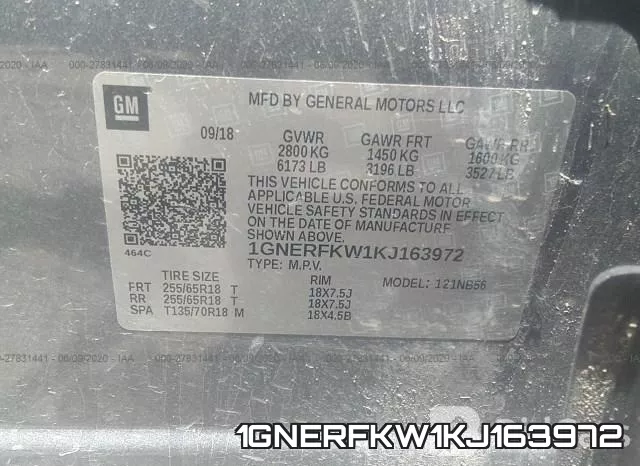 1GNERFKW1KJ163972 фото 10