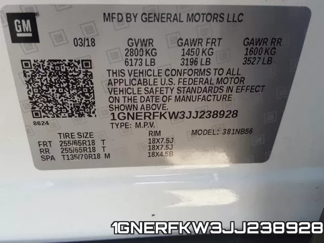 1GNERFKW3JJ238928 фото 2