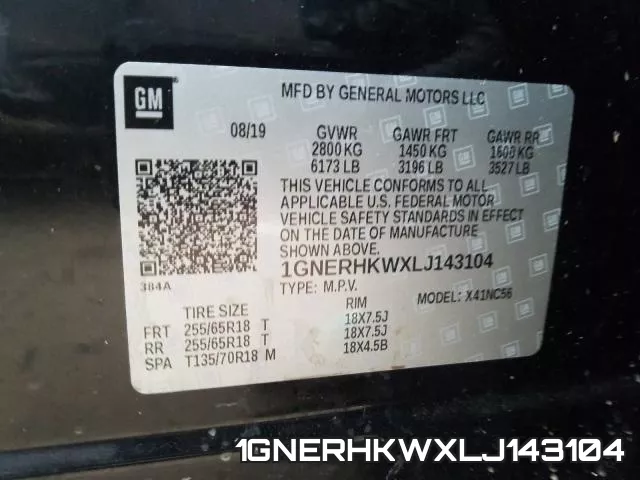 1GNERHKWXLJ143104 фото 2