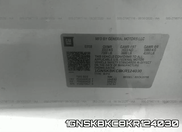 1GNSKBKC8KR124030 фото 10