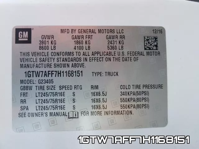 1GTW7AFF7H1168151 фото 2