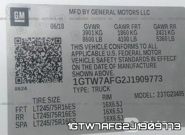 1GTW7AFG2J1909773 фото 10