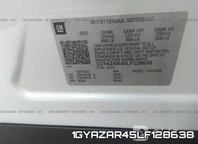 1GYAZAR45LF128638 фото 10