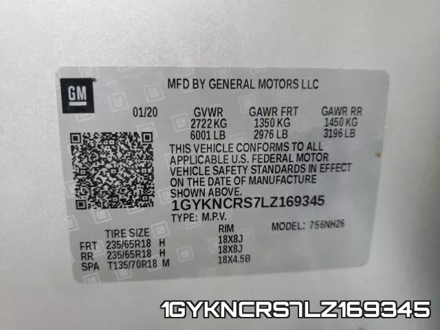1GYKNCRS7LZ169345 фото 2