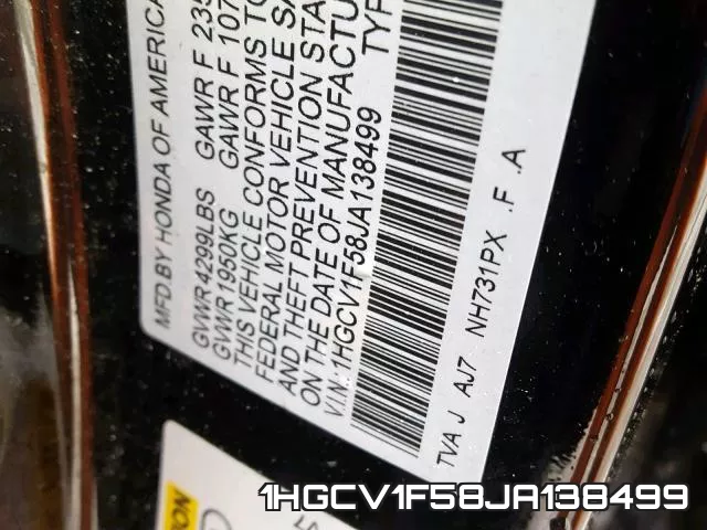 1HGCV1F58JA138499 фото 2