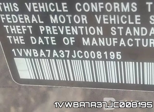 1VWBA7A37JC008195 фото 10