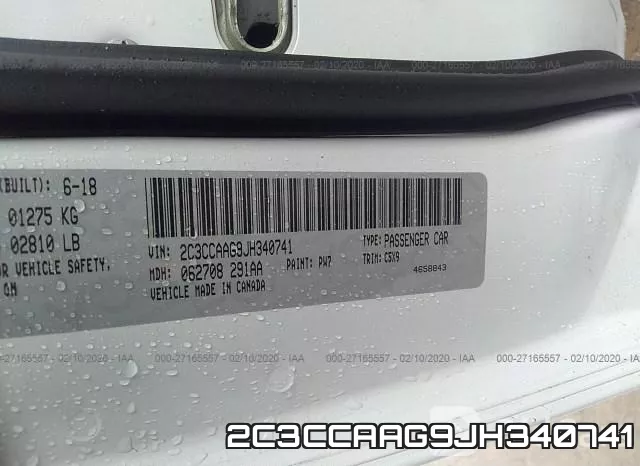 2C3CCAAG9JH340741 фото 10