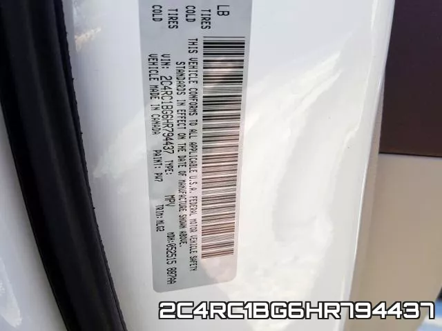 2C4RC1BG6HR794437 фото 2