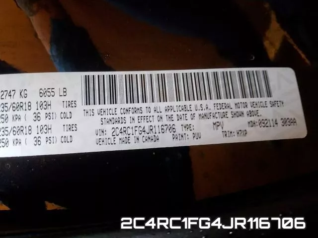 2C4RC1FG4JR116706 фото 2