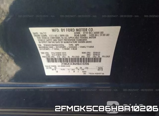 2FMGK5C86HBA10206 фото 10