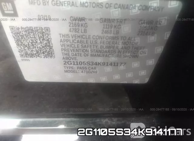 2G1105S34K9141177 фото 10